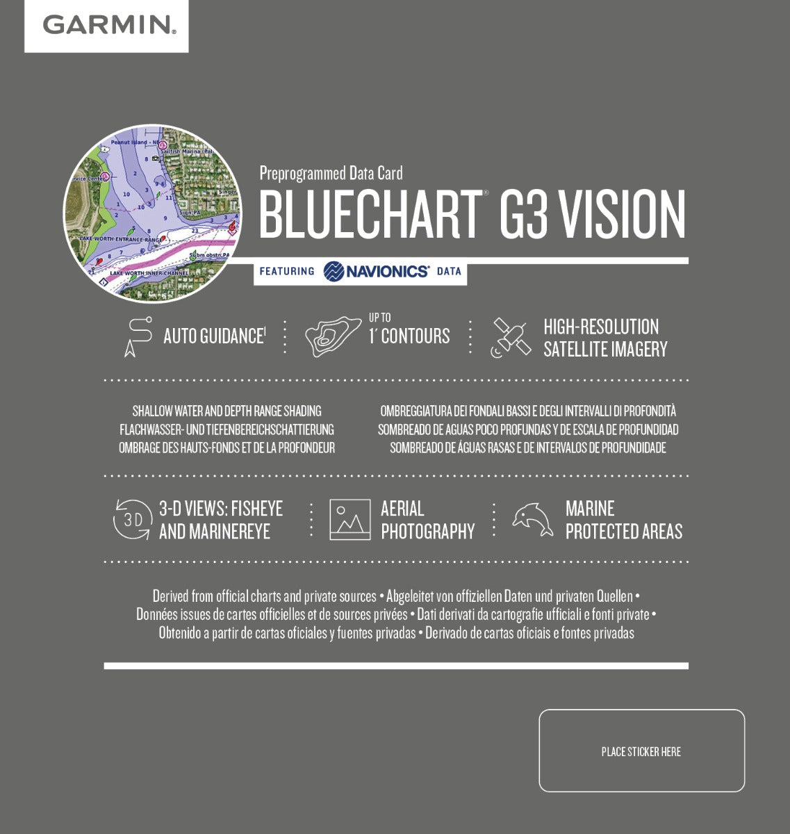 Garmin U.S., Jacksonville to Key West, FL Coastal Charts BlueChart g3 Vision | VUS009R | microSD/SD