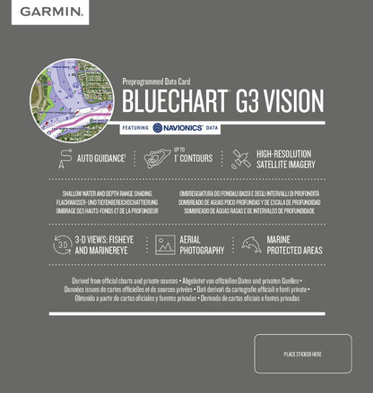 Garmin Adriatic Sea, South Coast Charts BlueChart g3 Vision | VEU453S | microSD/SD