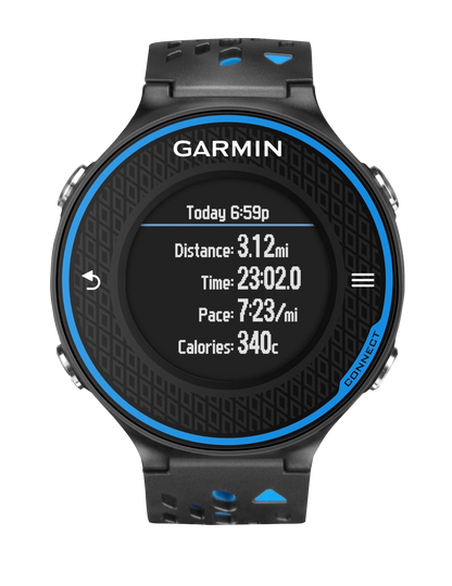 Garmin Forerunner 620, Black/Blue, Fitness GPS Smartwatch for Runners (Garmin Certified Refurbished)