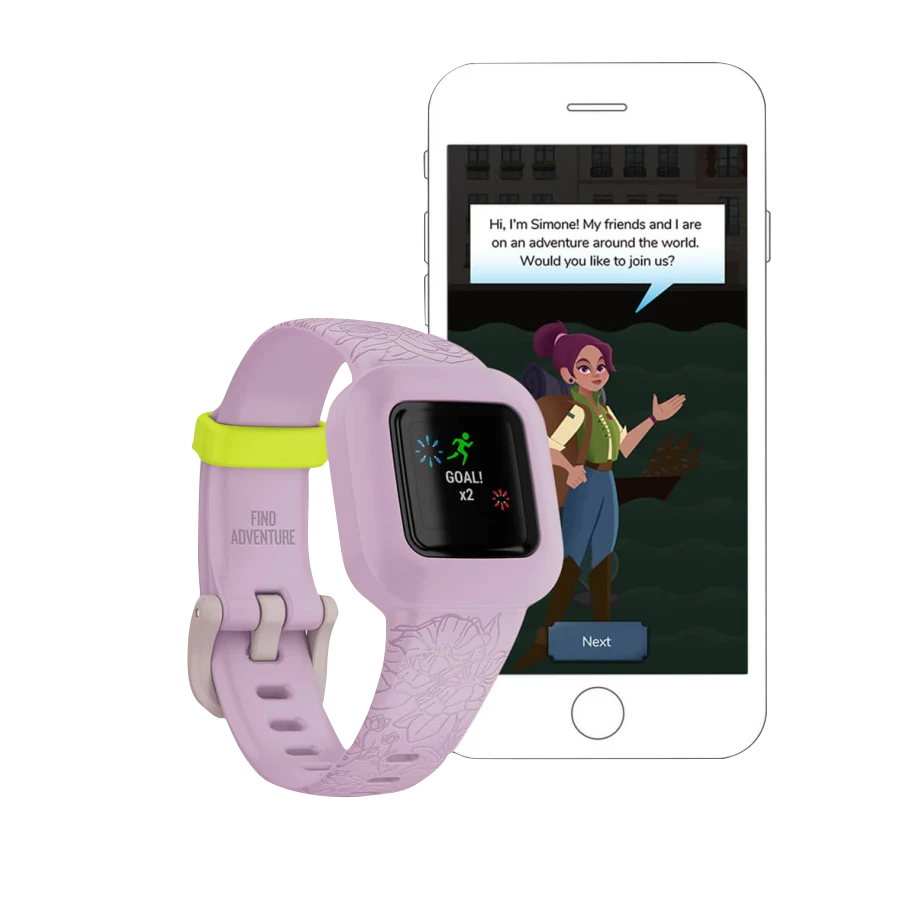 Garmin Vivofit jr 3 Lilas Floral Remis à neuf 