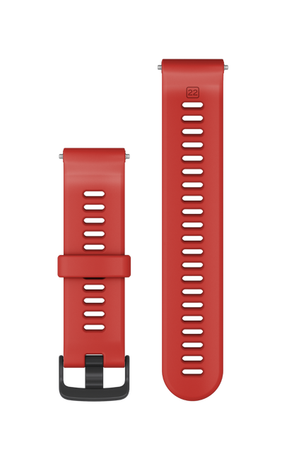 Garmin 745 Replacement Watch Strap Slate Hardware Magma Red Band