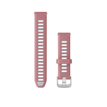 Garmin Quick Release Bands (18 mm) Pink/Whitestone with Silver Hardware