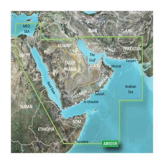 Garmin The Gulf and Red Sea Coastal Charts BlueChart g3 | HXAW005R | microSD/SD