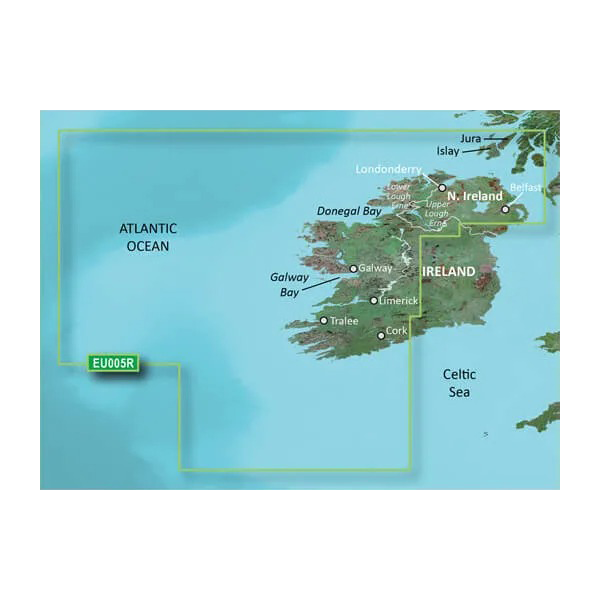 Garmin Ireland, West Coastal and Inland Charts BlueChart g3 Vision | VEU005R | microSD/SD