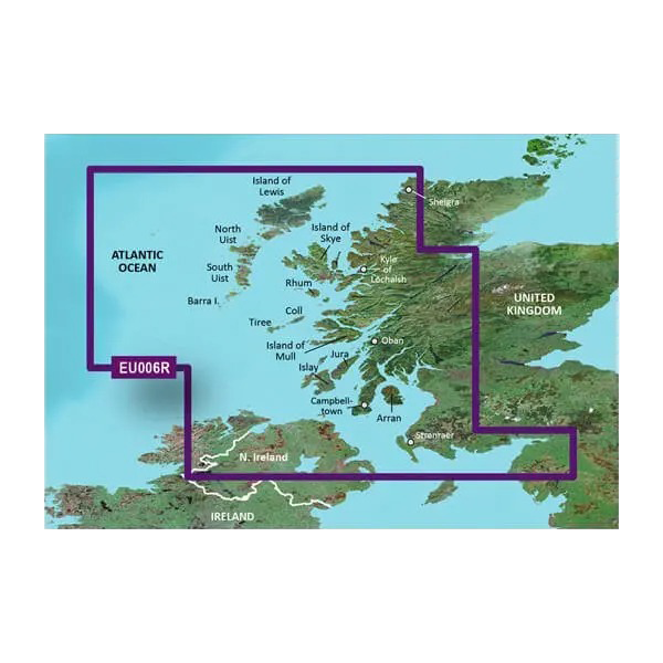 Garmin Scotland, West Coastal and Inland Charts BlueChart g3 | HXEU006R | microSD/SD