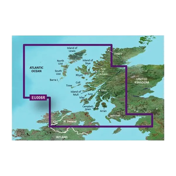 Garmin Scotland, West Coastal and Inland Charts BlueChart g3 Vision | VEU006R | microSD/SD