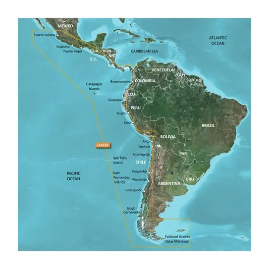 Garmin South America, West Coast Charts BlueChart g3 Vision | VSA002R | microSD/SD