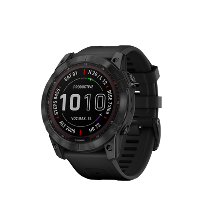 Garmin Fenix ​​7x Sapphire Solar - Titanio DLC negro con correa negra (010-02541-22)