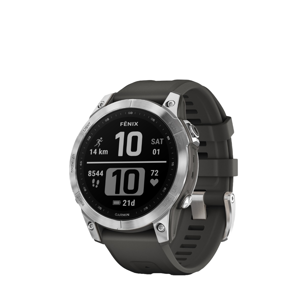 Garmin fenix 7S - Silver with Graphite Band (010-02539-00)