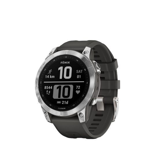 Garmin fenix 7S - Silver with Graphite Band (010-02539-00)