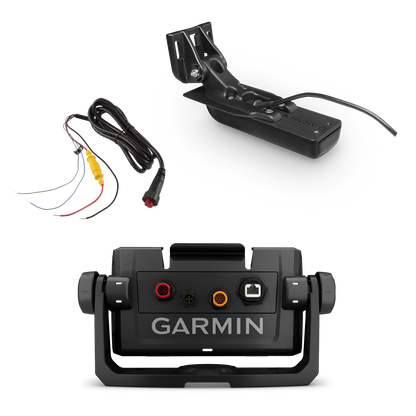 Kit para embarcaciones Garmin ECHOMAP UHD 7Xsv, incluye transductor GT56HW-TM, cable de alimentación y base (020-00200-22)