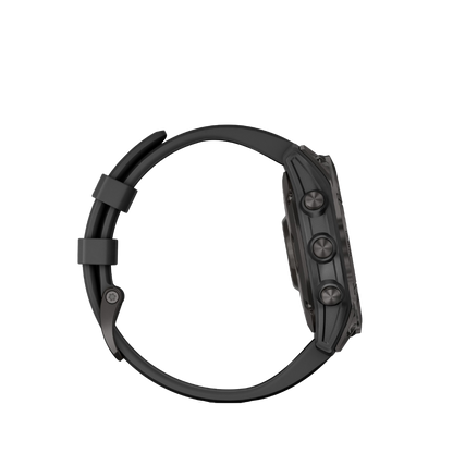 Garmin fenix 7S Sapphire Solar - Carbon Gray DLC Titanium avec bracelet noir (010-02539-24)