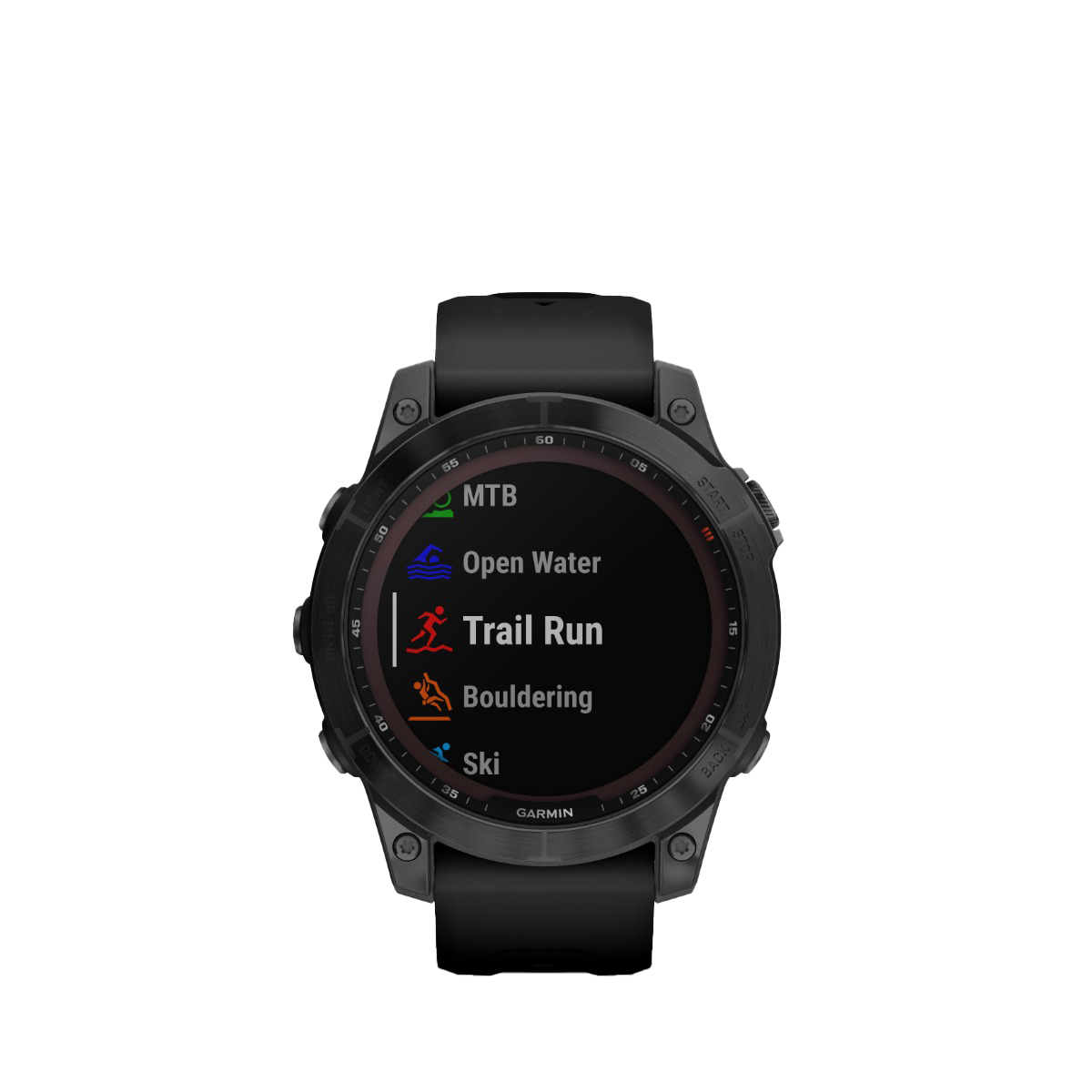 Garmin fenix 7 Sapphire Solar, titane DLC noir avec bracelet noir (010-02540-34)