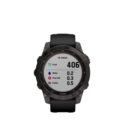 Garmin fenix 7 Sapphire Solar - Titanio DLC gris carbono con correa negra (010-02540-20)