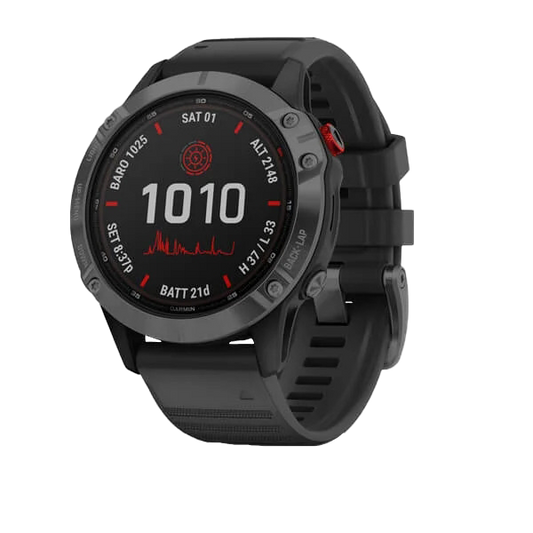 Garmin Fenix ​​6 Pro Solar - Gris ardoise avec bracelet noir (010-02410-14)