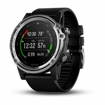 Garmin Descent Mk1 Silver with Black Band - Factory Refurbished