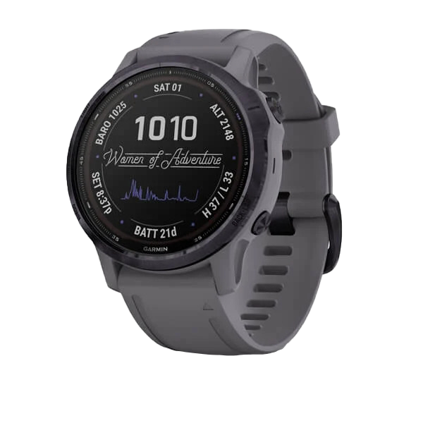 Garmin Fenix 6S Pro Solar - Amethyst Steel with Shale Gray Band (010-02409-14)