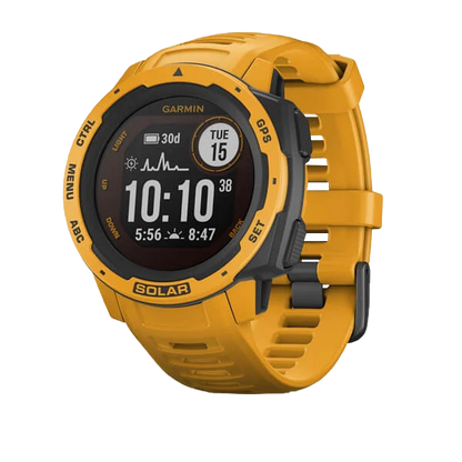 Reloj inteligente resistente con GPS Garmin Instinct Solar, Sunburst (reacondicionado certificado por Garmin)