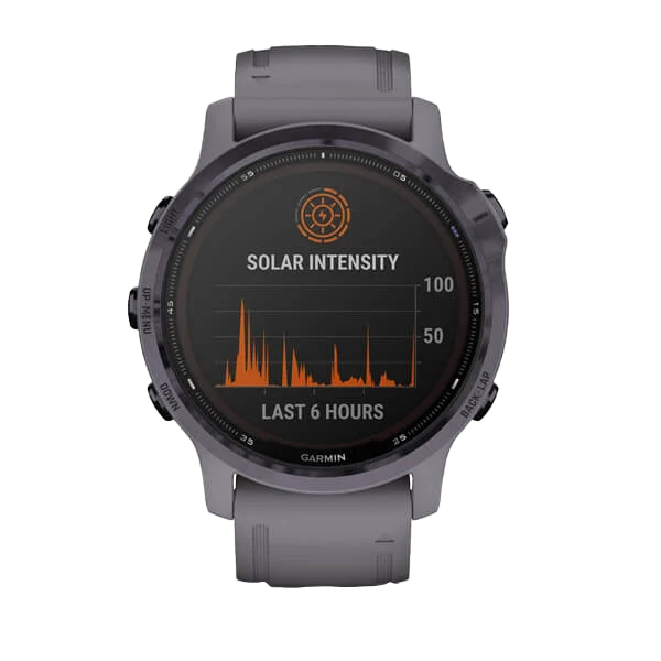 Garmin Fenix 6S Pro Solar - Amethyst Steel with Shale Gray Band (010-02409-14)