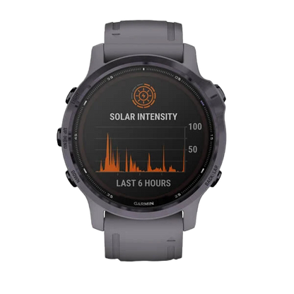 Garmin Fenix 6S Pro Solar - Amethyst Steel with Shale Gray Band (010-02409-14)