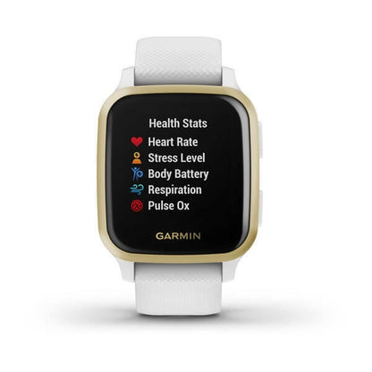 Garmin Venu Sq – White with Light Gold Bezel