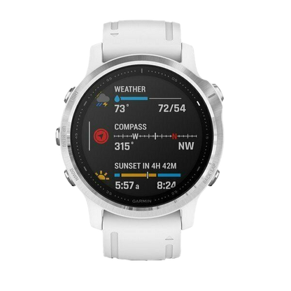 Garmin fenix 6S, blanc avec bracelet blanc, montre connectée GPS (reconditionnée certifiée Garmin)