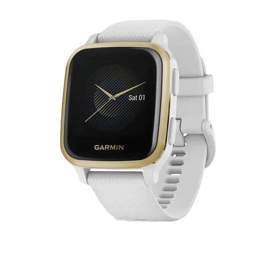 Garmin Venu Sq – Blanco con bisel dorado claro (010-02427-01)