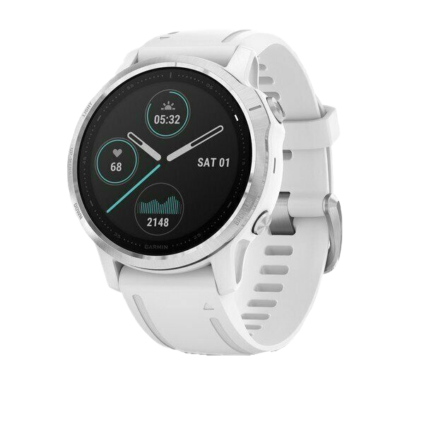 Garmin fenix 6S, blanc avec bracelet blanc, montre connectée GPS (reconditionnée certifiée Garmin)