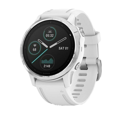 Garmin fenix 6S, blanc avec bracelet blanc, montre connectée GPS (reconditionnée certifiée Garmin)