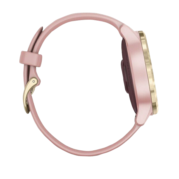 Garmin Vivoactive 4S, bracelet en silicone or clair avec rose poudré, montre connectée GPS (reconditionnée certifiée Garmin)