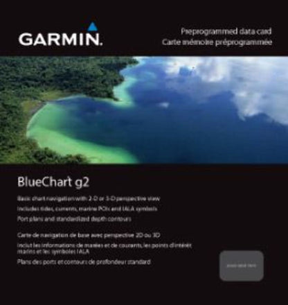 Cartes Garmin de la Grande-Bretagne du Sud-Est à la Belgique et au Luxembourg BlueChart g3 | HXEU002R | microSD/SD