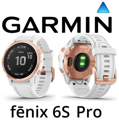 Garmin fenix 6S Pro Rose Gold Tone with White Band- Factory Refurbished