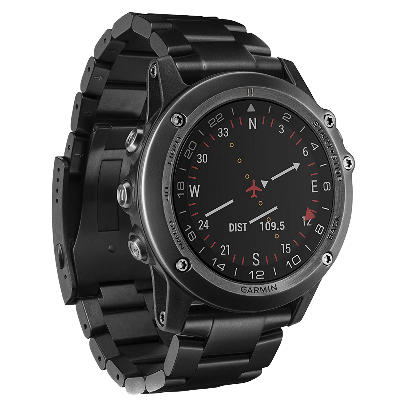 Garmin D2 Bravo Titanium, Noir, Montre GPS d'aviation intelligente pour pilotes (reconditionnée certifiée Garmin)