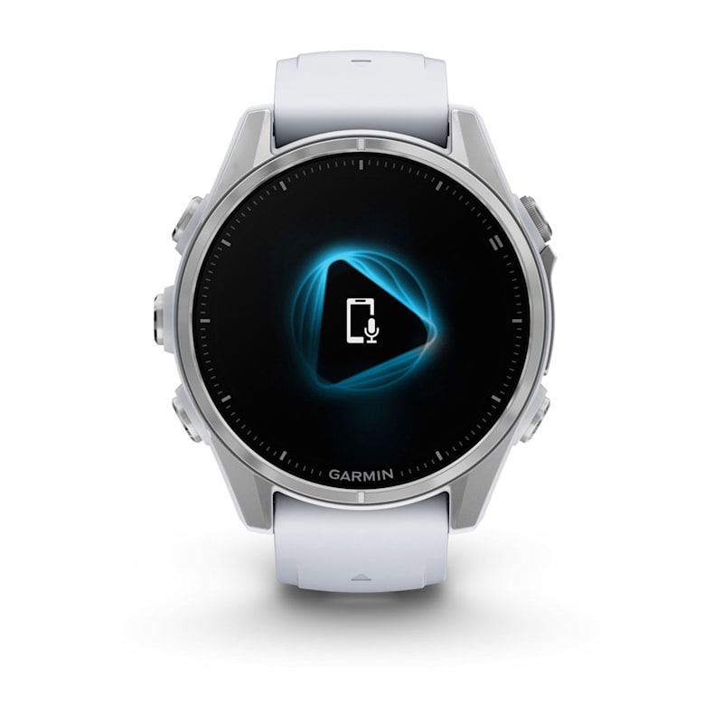 Garmin Fenix ​​8, AMOLED 43 mm, color plata con correa de silicona Whitestone (010-02903-00)