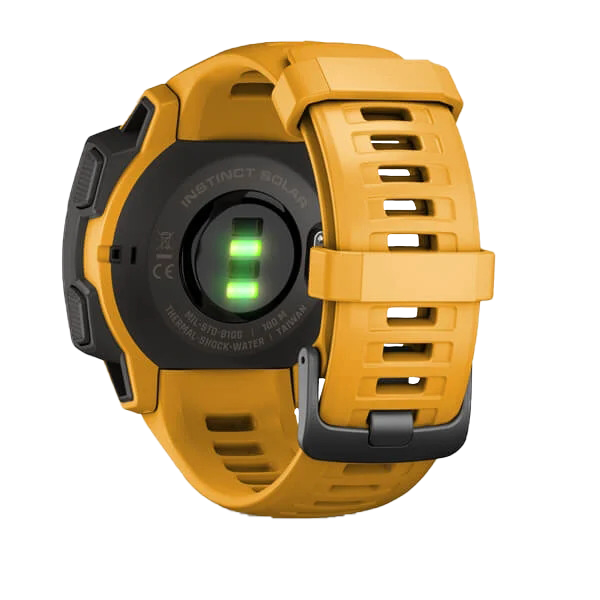 Reloj inteligente resistente con GPS Garmin Instinct Solar, Sunburst (reacondicionado certificado por Garmin)