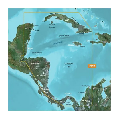 Garmin Caribbean, Southwest Coastal Charts BlueChart g3 Vision | VUS031R | microSD/SD