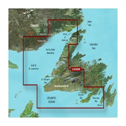 Garmin Canada, Newfoundland West Coastal Charts BlueChart g3 Vision | VCA008R | microSD/SD