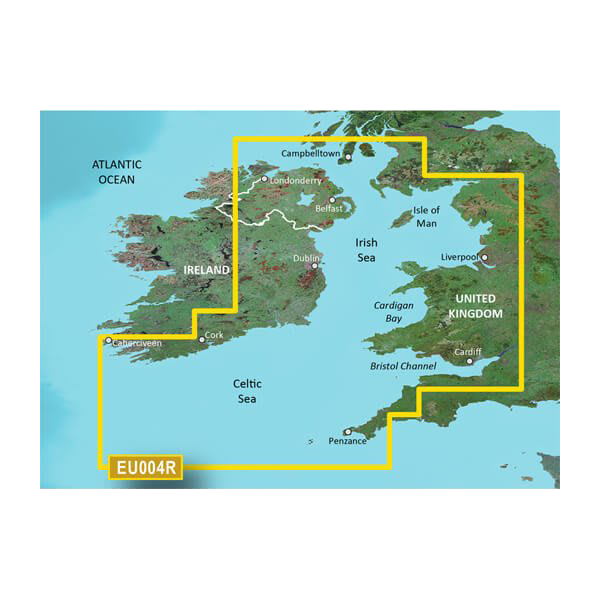 Garmin Irish Sea Charts BlueChart g3 Vision | VEU004R | microSD/SD