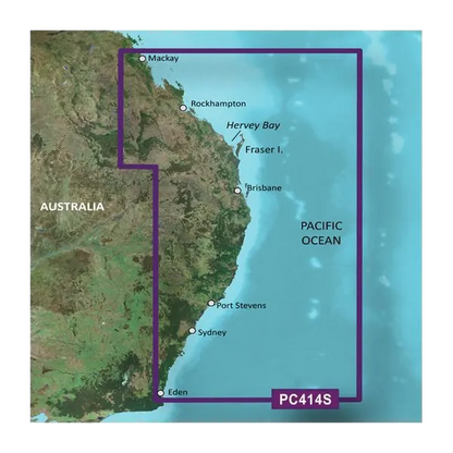 Garmin Australia, Mackay to Twofold Bay Coastal Charts BlueChart g3 | HXPC414S | Download