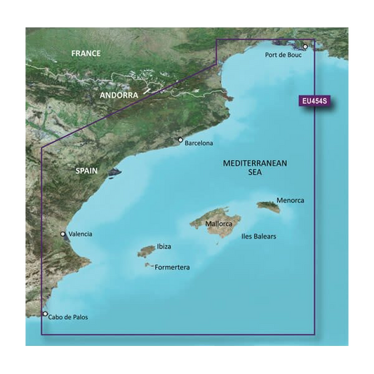 Garmin Spain, Barcelona and Valencia Charts BlueChart g3 Vision | VEU454S | microSD/SD