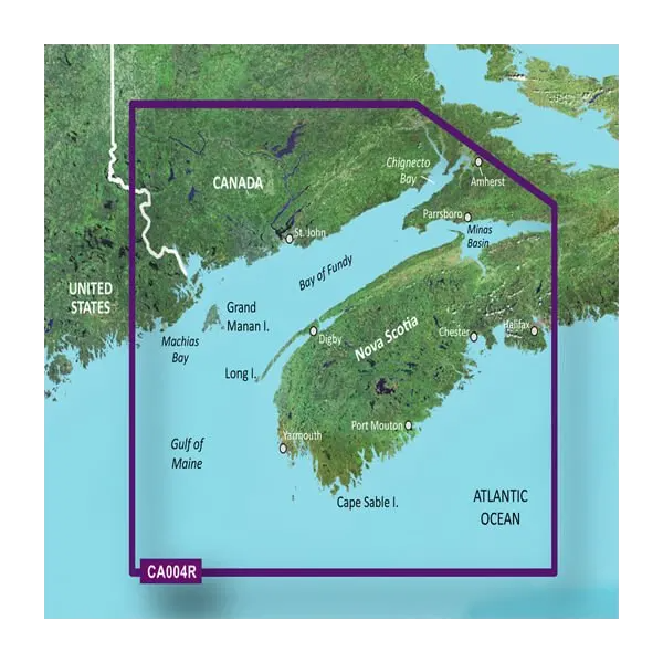 Garmin Canada, Bay of Fundy Charts BlueChart g3 Vision | VCA004R | microSD/SD