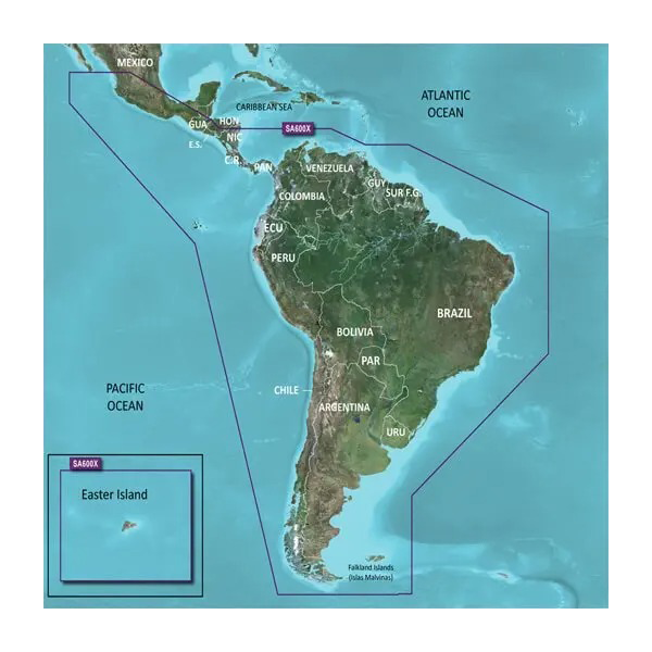 Garmin South America Coastal Charts BlueChart g3 | HXSA600X | microSD/SD