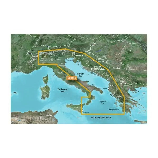 Garmin Adriatic Sea Charts BlueChart g3 | HXEU014R | microSD/SD