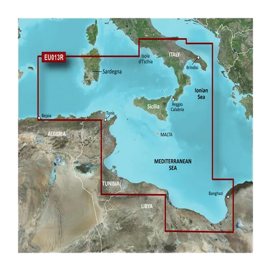 Garmin Italy Southwest and Tunisia Charts BlueChart g3 | HXEU013R | microSD/SD