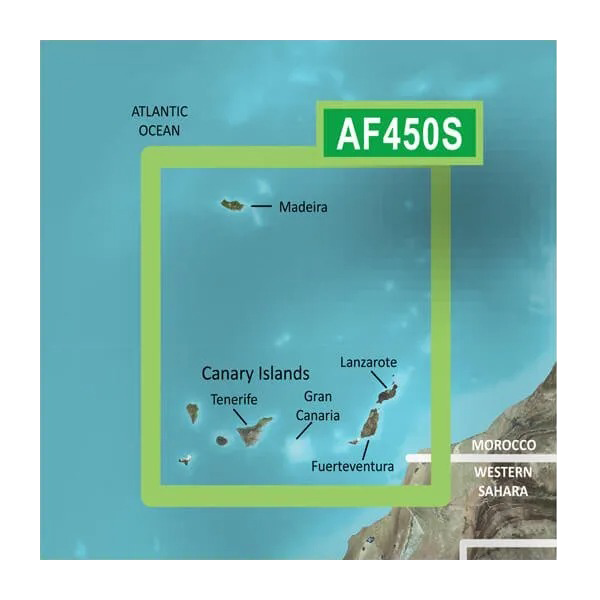 Garmin Madeira and Canary Islands Charts BlueChart g3 Vision | VAF450S | microSD/SD