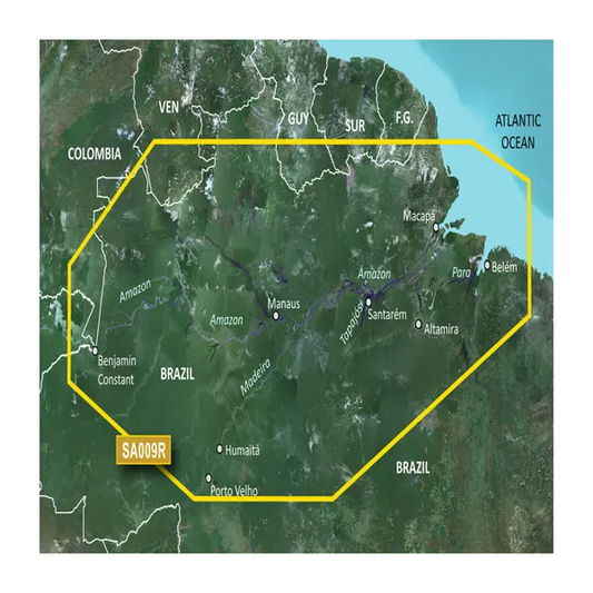 Garmin South America, Amazon River Inland Maps BlueChart g3 Vision | VSA009R | microSD/SD