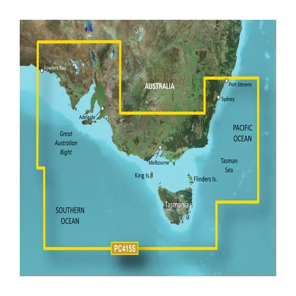 Garmin Australia, Port Stephens to Fowlers Bay Coastal Charts BlueChart g3 Vision | VPC415S | microSD/SD