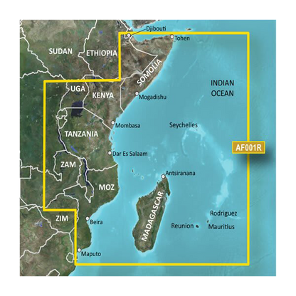 Garmin Africa, Eastern Coastal and Inland Charts BlueChart g3 Vision | VAF001R | microSD/SD (010-C0747-00)