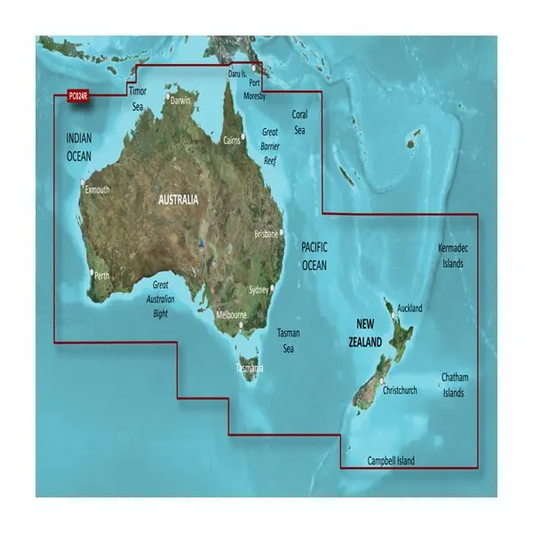 Garmin Australia and New Zealand Coastal Charts BlueChart g3 | HXPC024R | microSD/SD