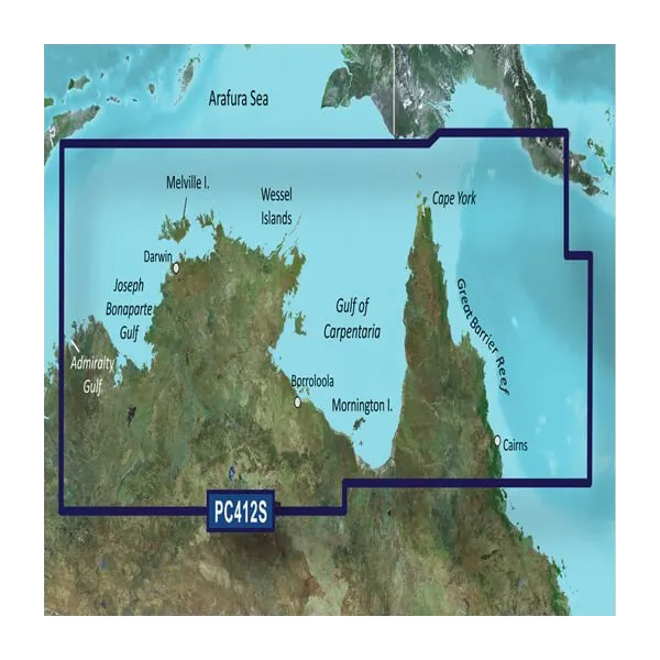 Garmin Australia, Admiralty Gulf WA to Cairns Coastal Charts BlueChart g3 Vision | VPC412S | microSD/SD (010-C0870-00)